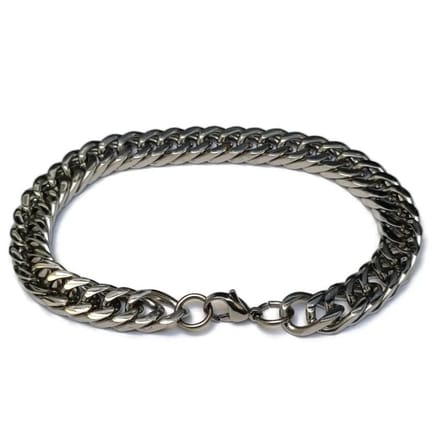 RVS sieraden - Stalen gourmet armband heren 21cm-9mm - Verkleurt niet