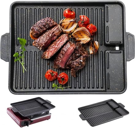 Grillplaat Inductie - Bakplaat - Gietijzer -Zwart