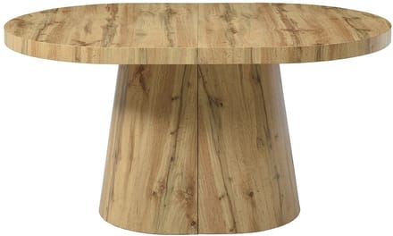 Vente-unique Uitschuifbare eettafel voor 6 tot +12 personen van MDF - Licht naturel - CLOEVA