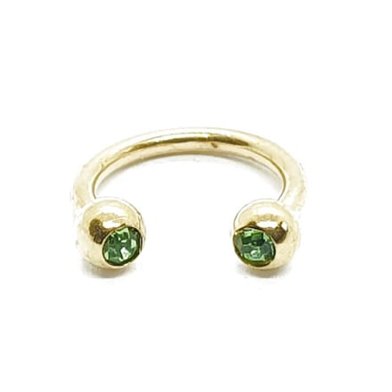 Goud Met Steentjes - Neus / Septum / Helix Piercing