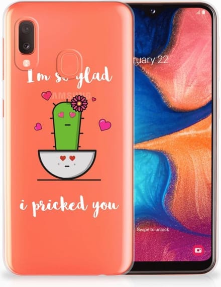 Samsung Galaxy A20e Telefoonhoesje met Naam Cactus Glad