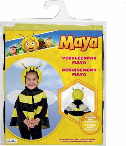 Maya de bij verkleedpak / carnaval / maat 110 / 3 tot 5 jaar / Maya de bij / Geel / Zwart / Unisex