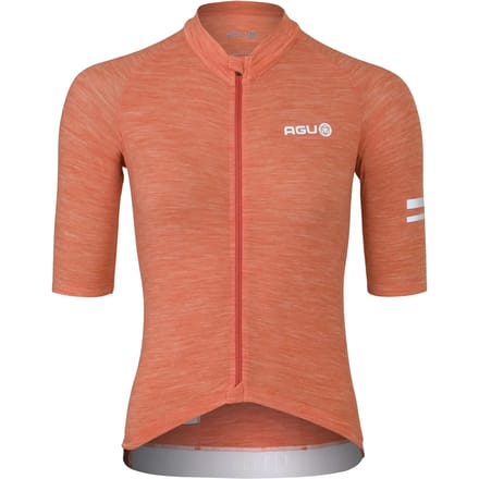 AGU Performance - Fietsshirt Dames - Wielrenshirt - Merinowol - Oranje - 3 Achterzakken - Waterdicht Zakje - YKK Rits - XXL