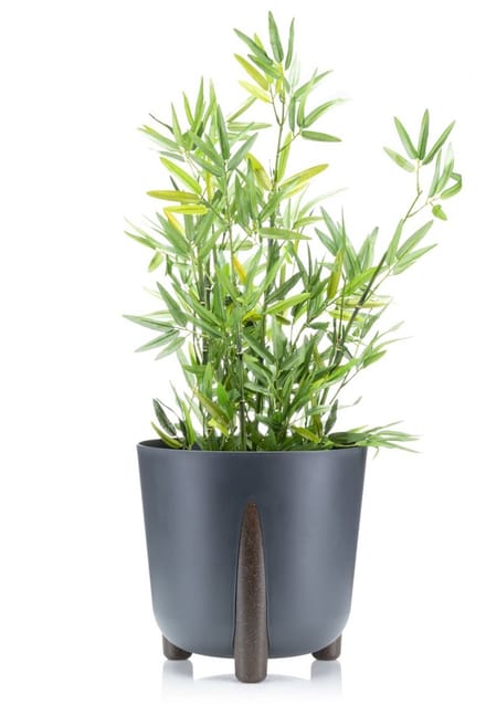HowHomely Moss Serie - Bloempot - Antraciet - Met Nógels - ECO Recycled