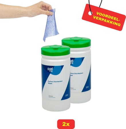 2x Desinfectiedoekjes Pal TX Groot formaat - 2x 150 stuks - Voordeelverpakking!
