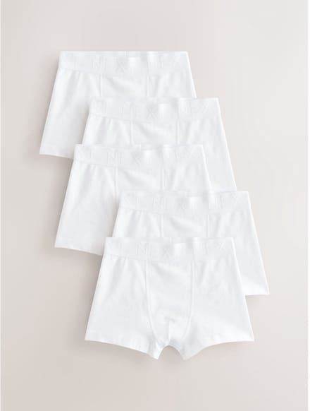 Next - Jongens - Set van 5 boxershorts - Wit