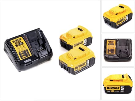 DeWALT DCB115P2 Starterset lader + 2 Accu's 18V 5.0Ah XR Li-ion