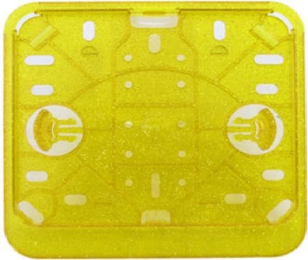 KENTEKENPLAATHOUDER scooter/brommer VIERKANT 145X125MM GLITTER GOUD