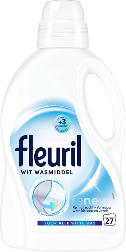 Fleuril Vloeibaar Wasmiddel Renew Witte Was 27 Wasbeurten 1,35 liter