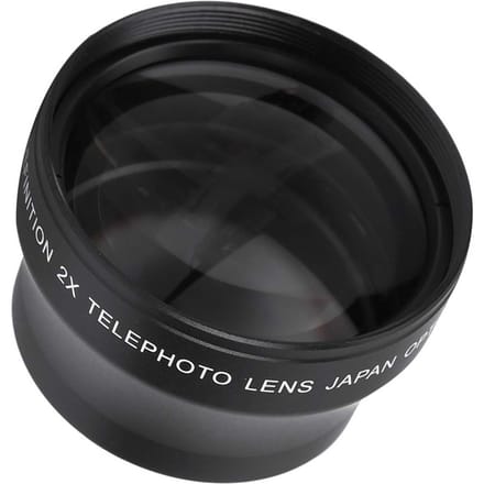 2X Vergroting High Definition Converter Telelens voor 37mm Mount Camera black