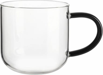 Asa Coppa Glass beker met handvat 0.4L zwart