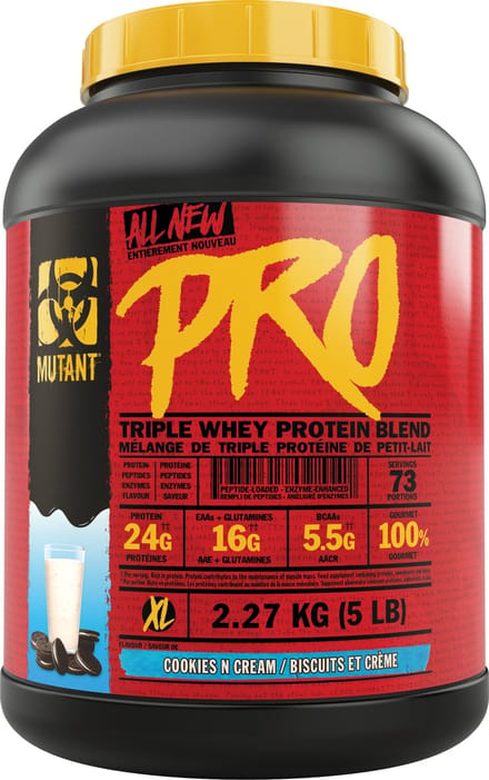 Mutant Hardcore Whey (5lbs) Cookies & Cream - Eiwitten - Wei-eiwit Mix
