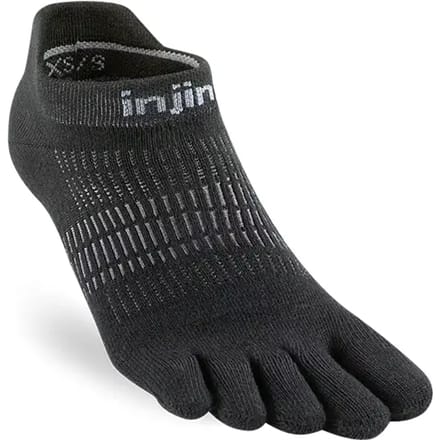 INJINJI | Womens Run No-Show Coolmax Zwart (Maat - M-L) | Teensokken