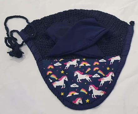 HB oornetje Unicorn - pony - navy blauw