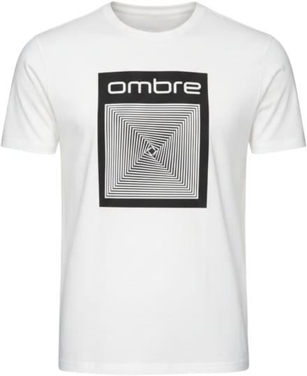 OMBRE T-shirt - Regular Fit - Korte Mouw - Geen Sluiting Wit M