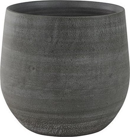 Ter Steege Plantenpot/bloempot - keramiek - modern - grijs - D36 x H32 cm