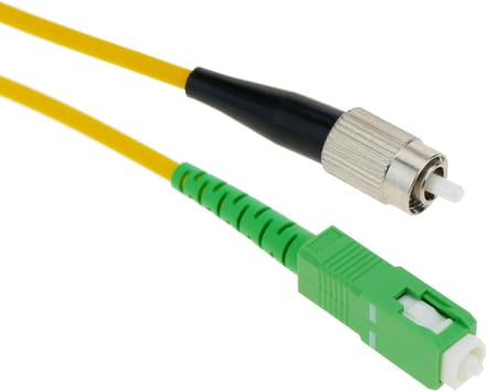 BeMatik - Glasvezelkabel FC / PC naar SC / APC Singlemode Simplex 9/125 van 1 m OS2