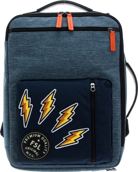 FOSSIL Laptop rugzak Rugzak met laptopvak Buckner Computer Backpack Blue Blauw Veelkleurig