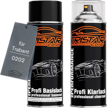 Autolak Spuitbus Set 400ml voor Trabant Kleurcode 0202 Papyrus - Inclusief Blankelak