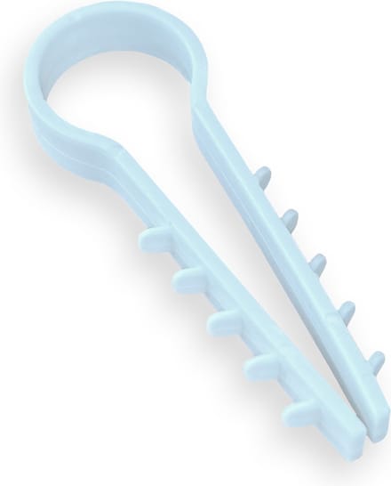 Kortpack - Plugklem rond - Ø12mm - Wit - 47mm x 15mm - 100 stuks per verpakking - (099.8988)