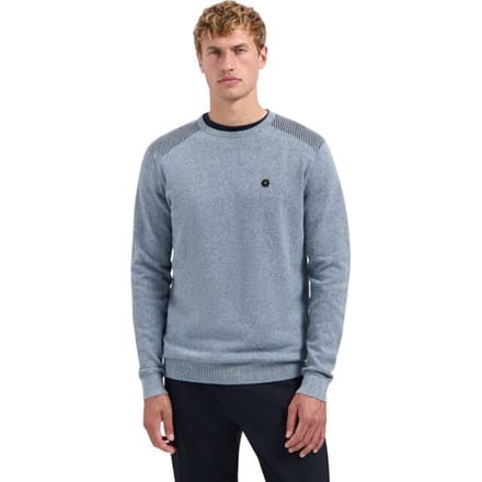 No Excess Pullover Crewneck Plated Structure Knit Dusty Blue  L
