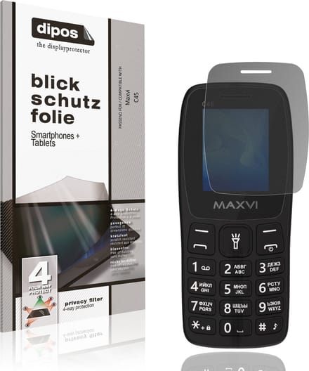 dipos – Matte Privacy Screenprotector geschikt voor Maxvi C45 | Anti-Spy Beschermfolie
