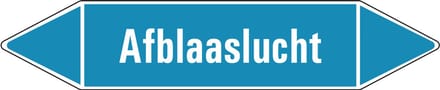 Afblaaslucht leidingmarkering op vel 126 x 26 mm - 5 per vel