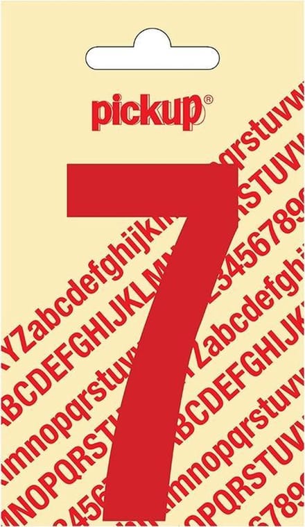 Pickup plakcijfer Nobel 90 mm rood 7 - 310220907