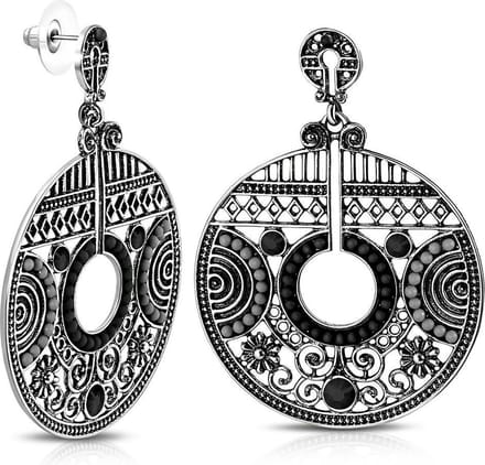 Montebello Oorbellen Vintage FEF366 - Bijoux - Boheems - 65x45mm