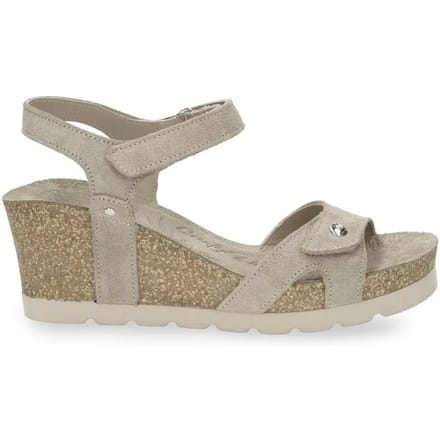 Panama Jack Julia Sandalen - Met Sleehak - Dames - Taupe - Maat 39