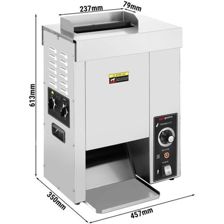 GGM Gastro Vertikaler Toaster - Manuell - 2 kW - für Burger- & Hot Dog Buns