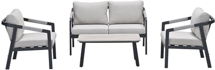 Garden Impressions Milou loungeset 4-delig - donker grijs