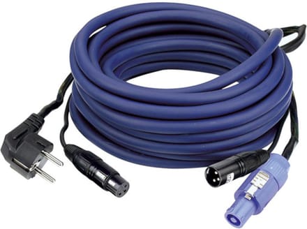 DAP FP10 Power-/signaalkabel 10m Schuko-Powercon/XLR-XLR, AUDIO - Audiokabel