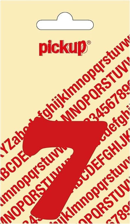 Pickup plakcijfer CooperBlack 60 mm - rood 7