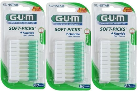 GUM Soft Picks Regular Ragers - 3 x 80 stuks