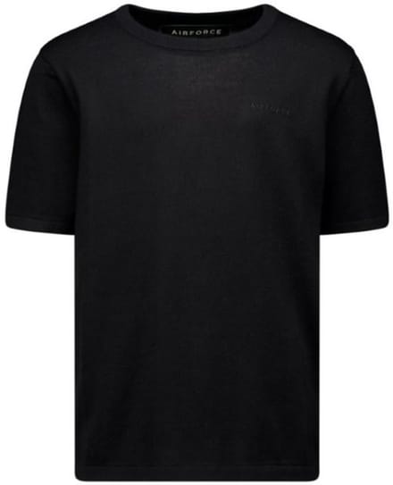 Knitted T-shirt Kinderen True Black 12