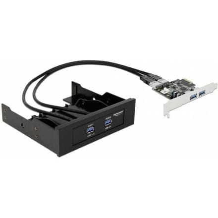 Delock 61893 2 + 2 poorten USB 3.2 Gen 1-controllerkaart USB-A 3.2 Gen 1 PCIe