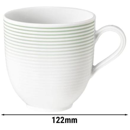 (6 stuks) SELTMANN WEIDEN Latte kop Tulp - 0,37 liter - Saliegroen Wit