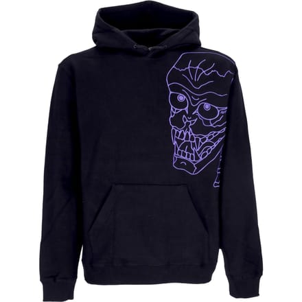 Lichtgewicht herensweatshirt met capuchon Schedelhoodie Zwart/violet