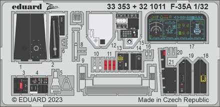 Eduard Modelbouwdecoratie - 33353 Accessoires voor F-35A - Photo-etch
