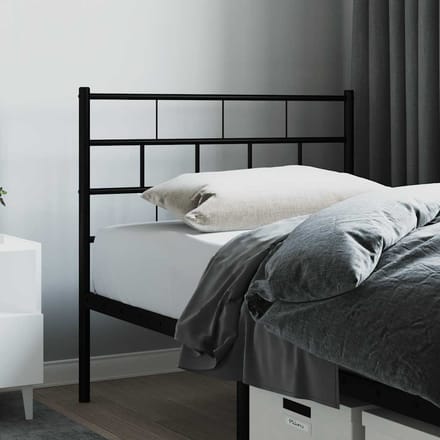 vidaXL - Vervangend - hoofdbord - 75 - cm - metaal - zwart