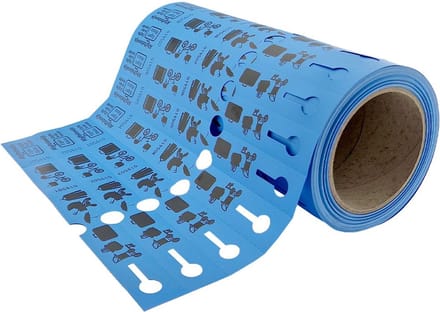 CombiCraft bagagelabels op rol blauw - 500 stuks
