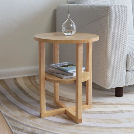 vidaXL - Bijzettafel - 40x50 - cm - massief - eikenhout