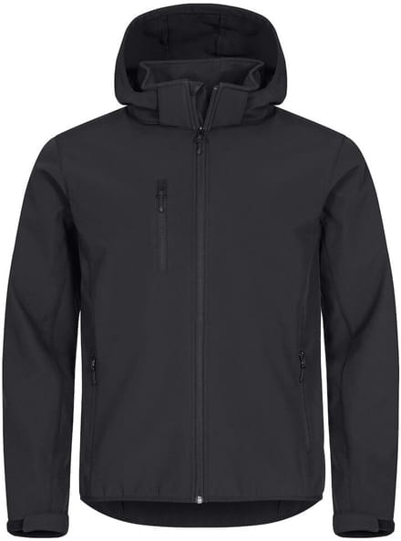 Clique - Softshell jas met capuchon Heren - Zwart - Maat 4XL