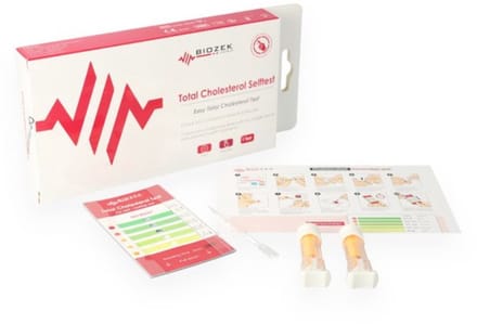 10 stuks Cholesteroltesten Totaal - Cholesterol Zelftest voor Cholesterolwaarde