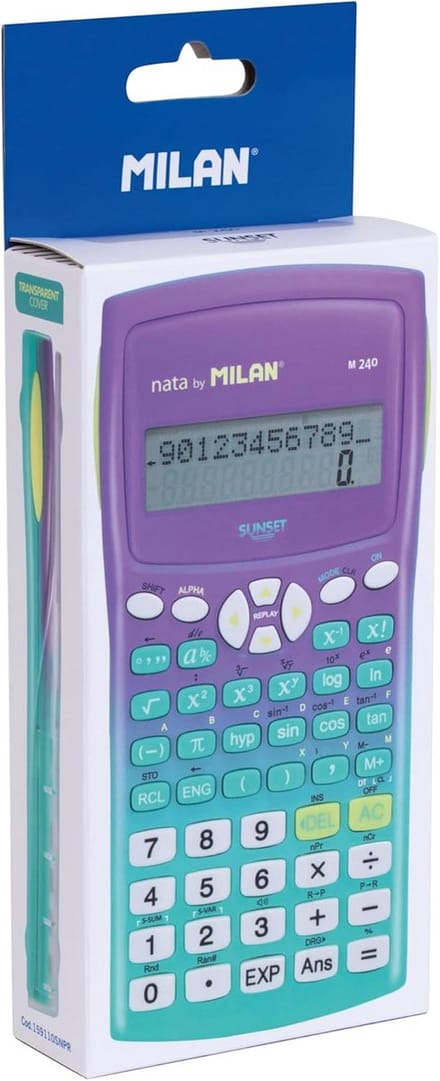 Wetenschappelijke Rekenmachine - Functie Rekenmachine - Complexe Berekeningen - 240 Functies - 16.7 cm - Groen Paars