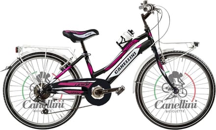 Stoere Meisjesfiets 24 inch MTB met 6 Versnellingen