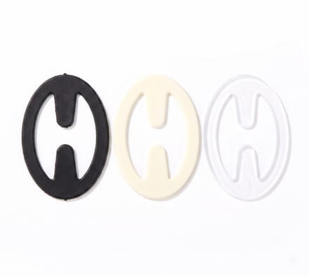 BH clips set van 3 - Zwart - Transparant - Beige - Ovaal - DELAGO