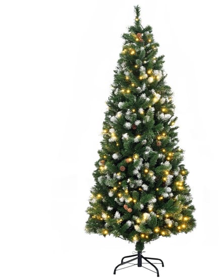 HOMCOM Kerstboom - Kunststof - 80x80x180cm - Groen