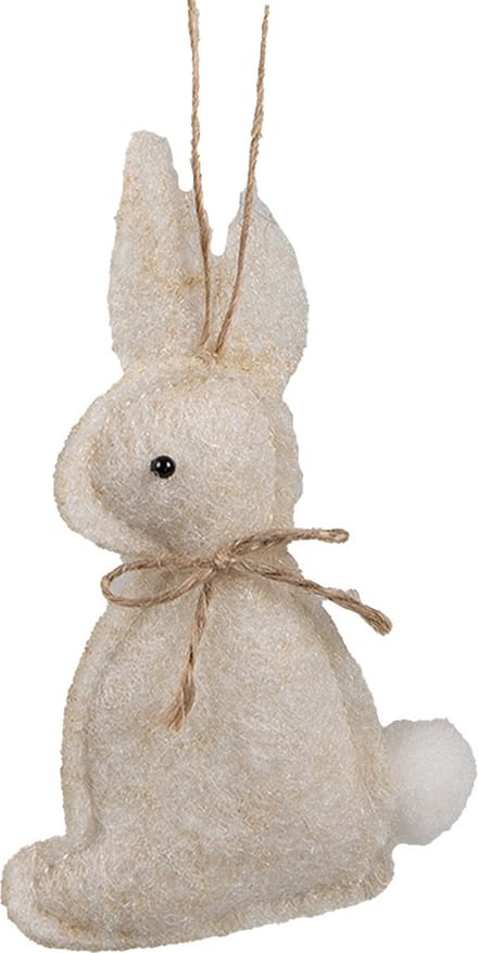 Clayre & Eef Paashanger Konijn 10 cm Beige Katoen